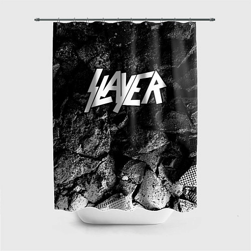 Шторка для ванной Slayer black graphite / 3D-принт – фото 1