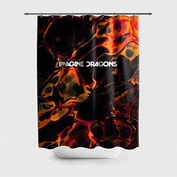 Шторка для ванной Imagine Dragons red lava