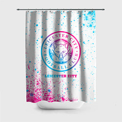 Шторка для ванной Leicester City neon gradient style