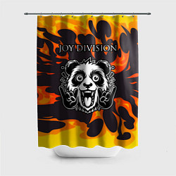 Шторка для ванной Joy Division рок панда и огонь
