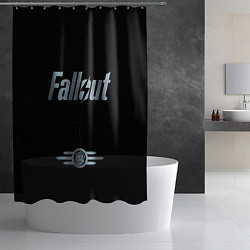 Шторка для душа Fallout - Logo, цвет: 3D-принт — фото 2