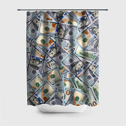 Шторка для душа Банкноты сто долларов, цвет: 3D-принт