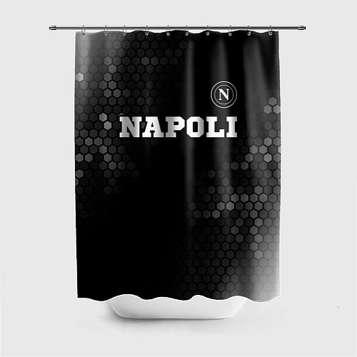 Шторка для ванной Napoli sport на темном фоне посередине / 3D-принт – фото 1