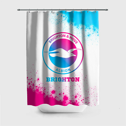 Шторка для ванной Brighton neon gradient style / 3D-принт – фото 1