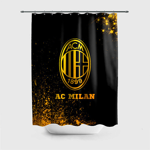 Шторка для ванной AC Milan - gold gradient / 3D-принт – фото 1