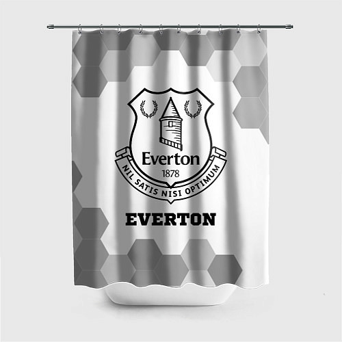 Шторка для ванной Everton sport на светлом фоне / 3D-принт – фото 1