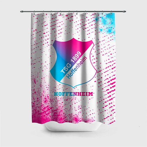 Шторка для ванной Hoffenheim neon gradient style / 3D-принт – фото 1