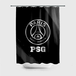 Шторка для душа PSG sport на темном фоне, цвет: 3D-принт