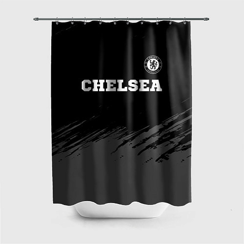 Шторка для ванной Chelsea sport на темном фоне посередине / 3D-принт – фото 1