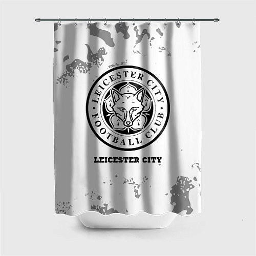 Шторка для ванной Leicester City sport на светлом фоне / 3D-принт – фото 1