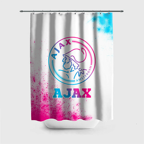 Шторка для ванной Ajax neon gradient style / 3D-принт – фото 1