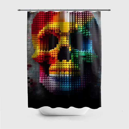 Шторка для ванной Lego skull fantasy - ai art / 3D-принт – фото 1