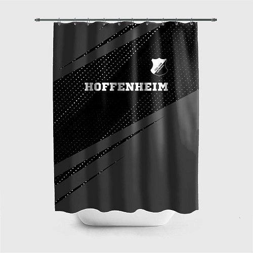 Шторка для ванной Hoffenheim sport на темном фоне посередине / 3D-принт – фото 1