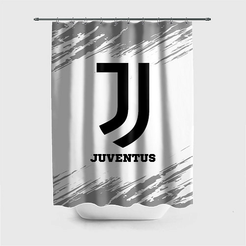 Шторка для ванной Juventus sport на светлом фоне / 3D-принт – фото 1