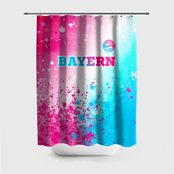 Шторка для ванной Bayern neon gradient style посередине