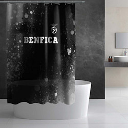 Шторка для душа Benfica sport на темном фоне посередине, цвет: 3D-принт — фото 2