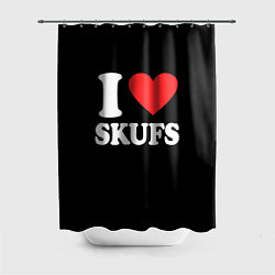 Шторка для ванной I love skufs