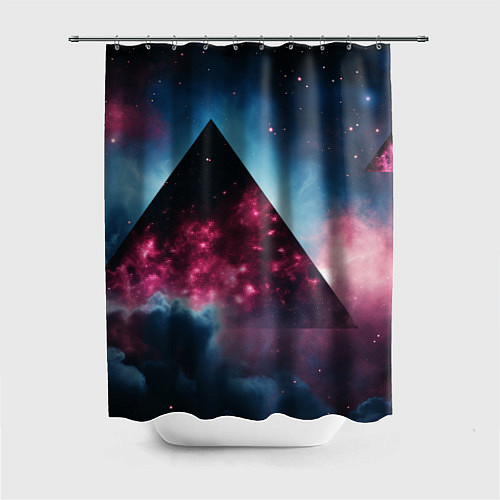Шторка для ванной Космическая пирамида / 3D-принт – фото 1
