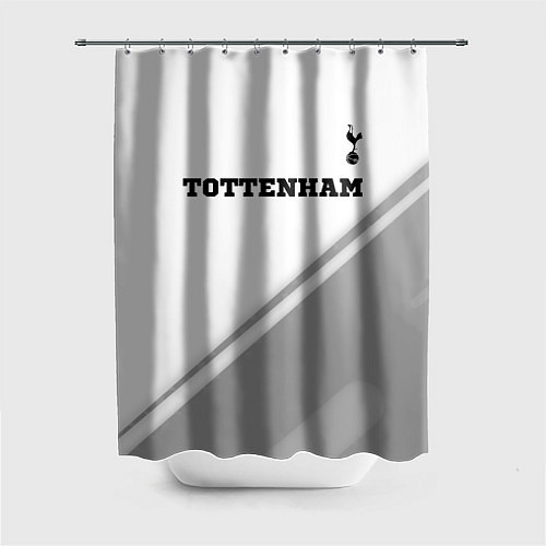 Шторка для ванной Tottenham sport на светлом фоне посередине / 3D-принт – фото 1