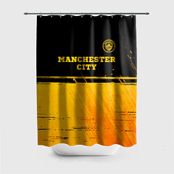 Шторка для ванной Manchester City - gold gradient посередине