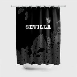 Шторка для душа Sevilla sport на темном фоне посередине, цвет: 3D-принт