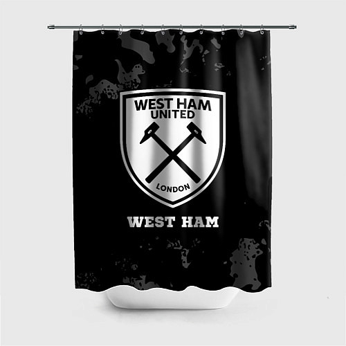 Шторка для ванной West Ham sport на темном фоне / 3D-принт – фото 1