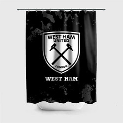 Шторка для ванной West Ham sport на темном фоне