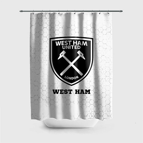 Шторка для ванной West Ham sport на светлом фоне / 3D-принт – фото 1