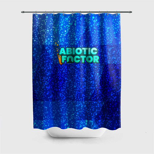 Шторка для ванной Abiotic Factor logo blue neon / 3D-принт – фото 1