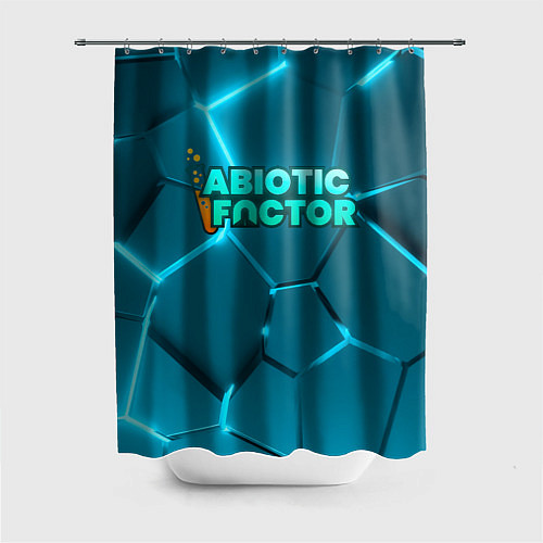 Шторка для ванной Abiotic Factor logo neon / 3D-принт – фото 1