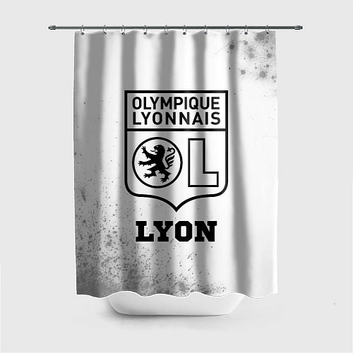 Шторка для ванной Lyon sport на светлом фоне / 3D-принт – фото 1