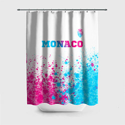 Шторка для ванной Monaco neon gradient style посередине