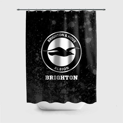 Шторка для ванной Brighton sport на темном фоне / 3D-принт – фото 1