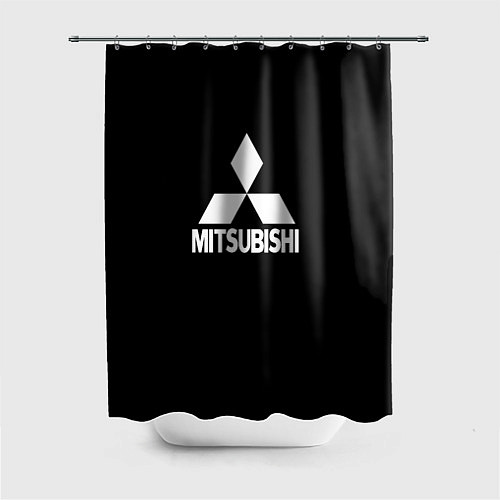 Шторка для ванной Mitsubishi logo white / 3D-принт – фото 1