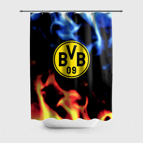 Шторка для ванной Borussia fire storm steel / 3D-принт – фото 1