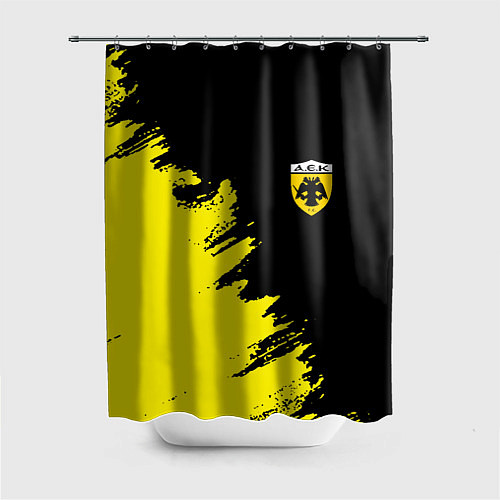Шторка для ванной AEK sport color yellow / 3D-принт – фото 1