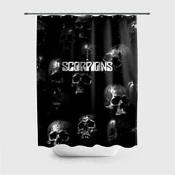 Шторка для душа Scorpions logo rock group, цвет: 3D-принт