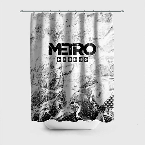 Шторка для ванной Metro Exodus white graphite / 3D-принт – фото 1