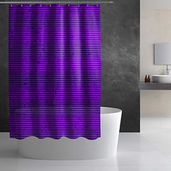 Шторка для душа Сочный фиолетовый в полоску, цвет: 3D-принт — фото 2