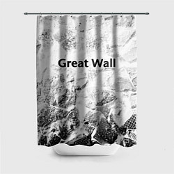 Шторка для душа Great Wall white graphite, цвет: 3D-принт