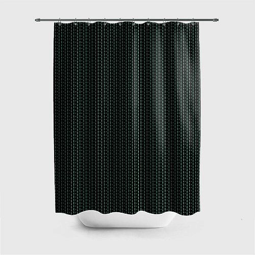 Шторка для ванной Чёрный в мелкие полоски / 3D-принт – фото 1