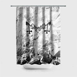 Шторка для душа Mayhem white graphite, цвет: 3D-принт