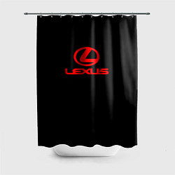 Шторка для ванной Lexus red logo