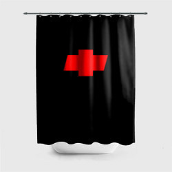 Шторка для ванной Chevrolet red logo