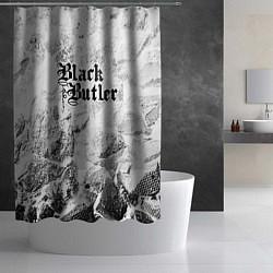 Шторка для душа Black Butler white graphite, цвет: 3D-принт — фото 2