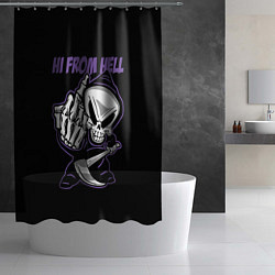 Шторка для душа Привет из ада - смерть, цвет: 3D-принт — фото 2