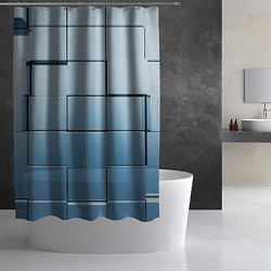 Шторка для душа Текстура кубы выпуклые, цвет: 3D-принт — фото 2