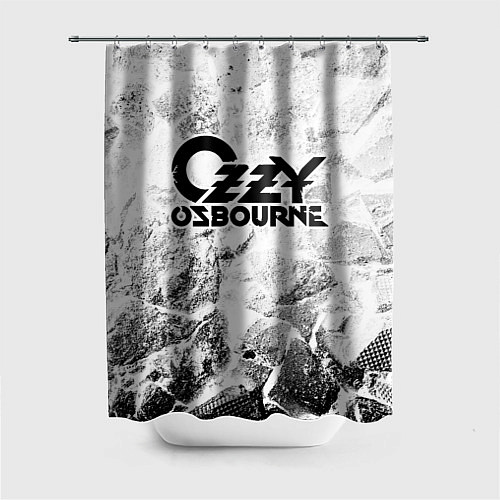 Шторка для ванной Ozzy Osbourne white graphite / 3D-принт – фото 1