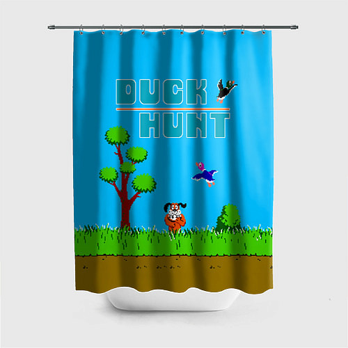 Шторка для ванной Duck hunt dog / 3D-принт – фото 1