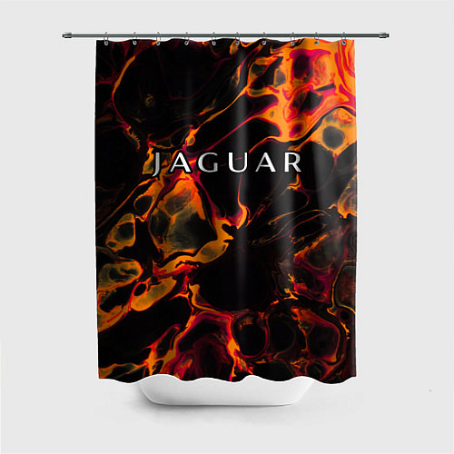 Шторка для ванной Jaguar red lava / 3D-принт – фото 1